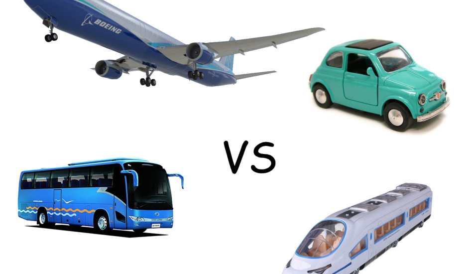 Fuel Efficiency Planes vs Trains vs Automobiles by Conscious