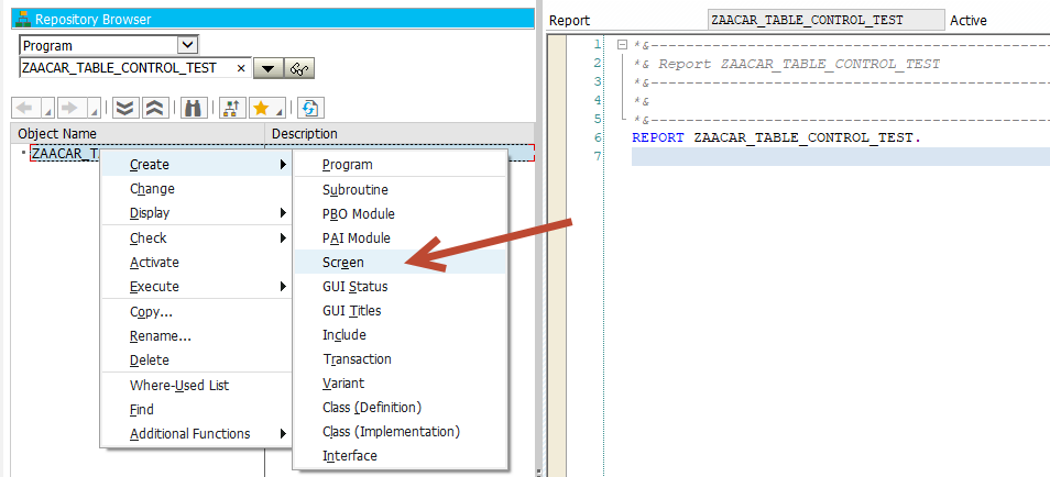 SAP ABAP Table Control and Subscreen | by Ahmet Acar | Medium