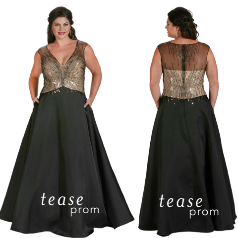 plus size womens black tie dresses