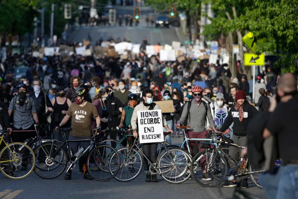 Cyclists Protest Racial Injustice Against Homeless And Blacks For Helmet Citation Writers Blokke