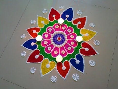 Top 40 Latest And Simple Rangoli Designs For Diwali 2019