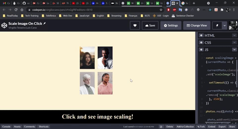 HTML, CSS, JavaScript: Scale Images onclick/addEventListener | by Virgílio  Cano | Nerd For Tech | Medium