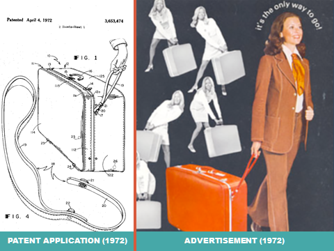 first wheeled suitcase