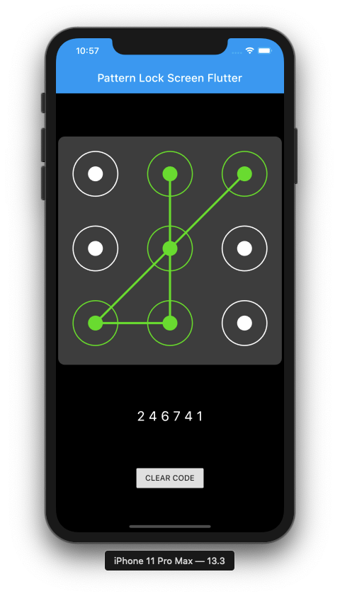 Pattern lock screen with Flutter