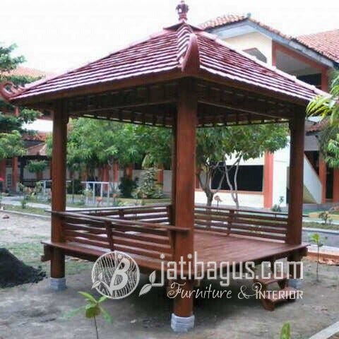 Jual Gazebo Minimalis Kayu Kelapa Glugu By Gazebo Minimalis Kayu Kelapa Medium