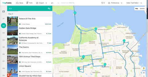 Printable Itinerary Interactive