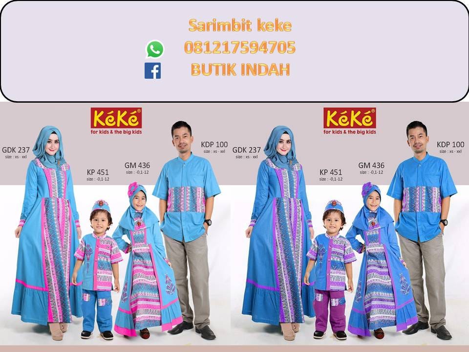 Paling Keren Sarimbit  Keluarga Batik  Kombinasi  Polos  