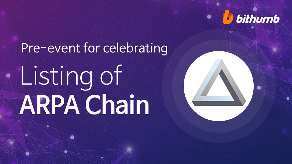 Arpa Will Be Listed On Korea S Largest Exchange Bithumb By Arpa Official Medium