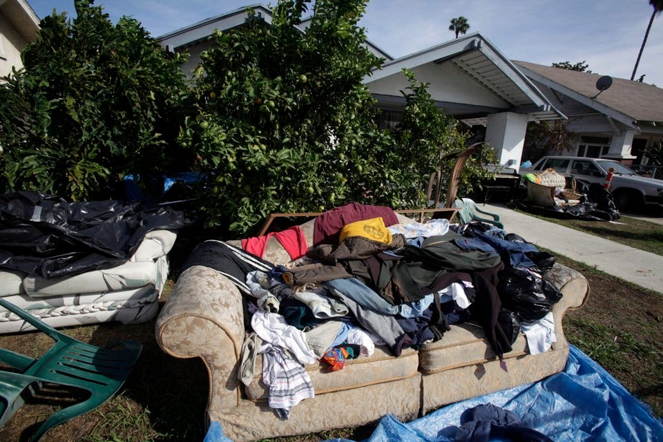 Tenant left belongings behind california