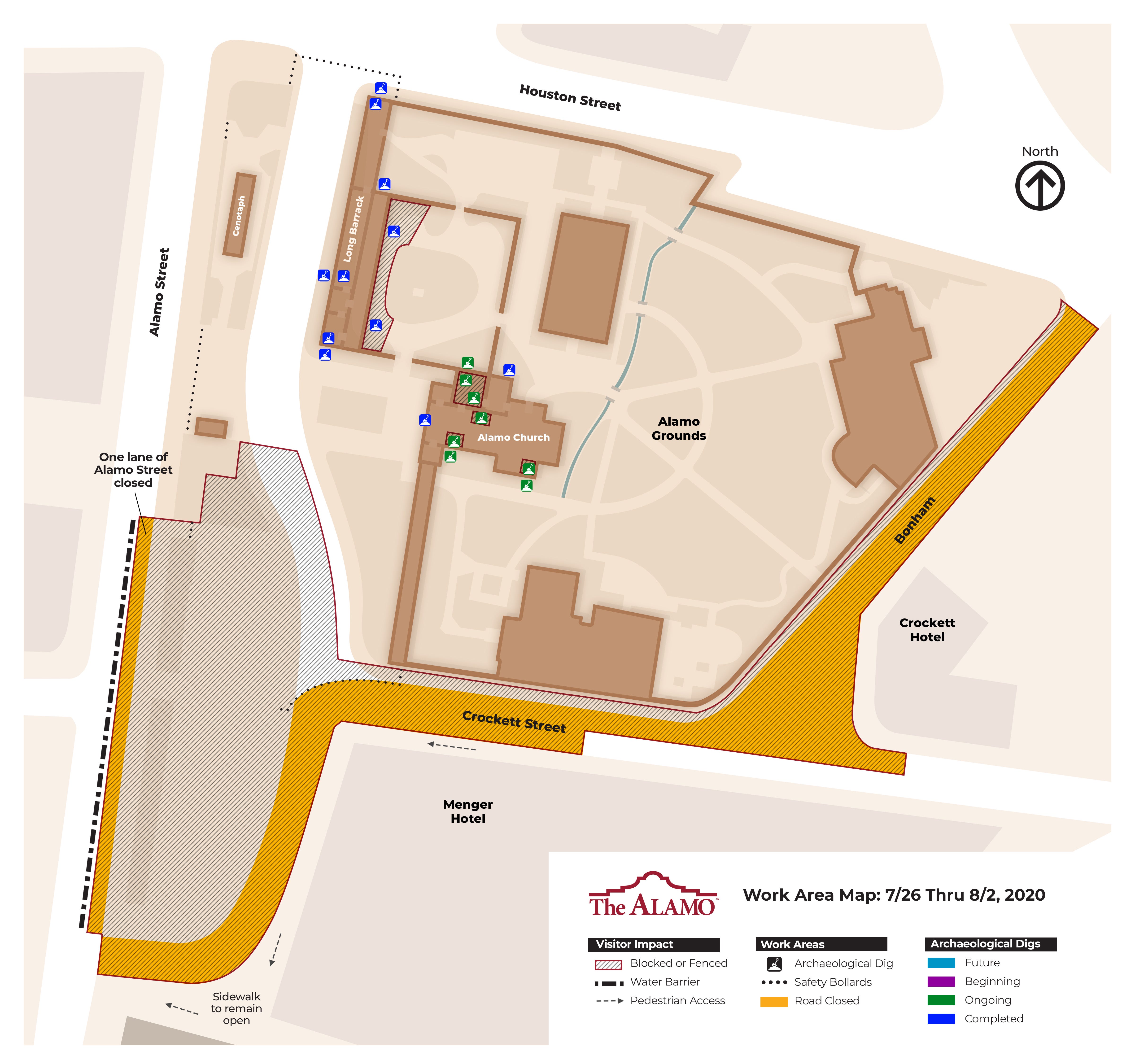 Alamo Area Work Map 7/26 8/2. Due to updated national guidance from