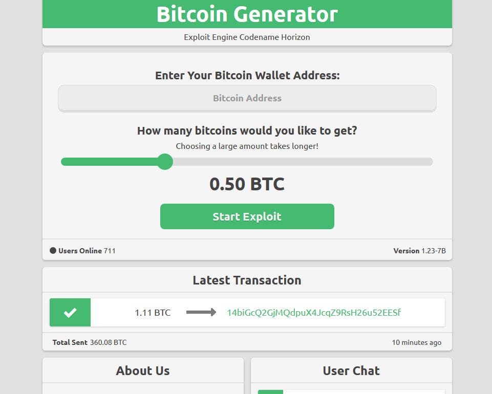 free bitcoin address