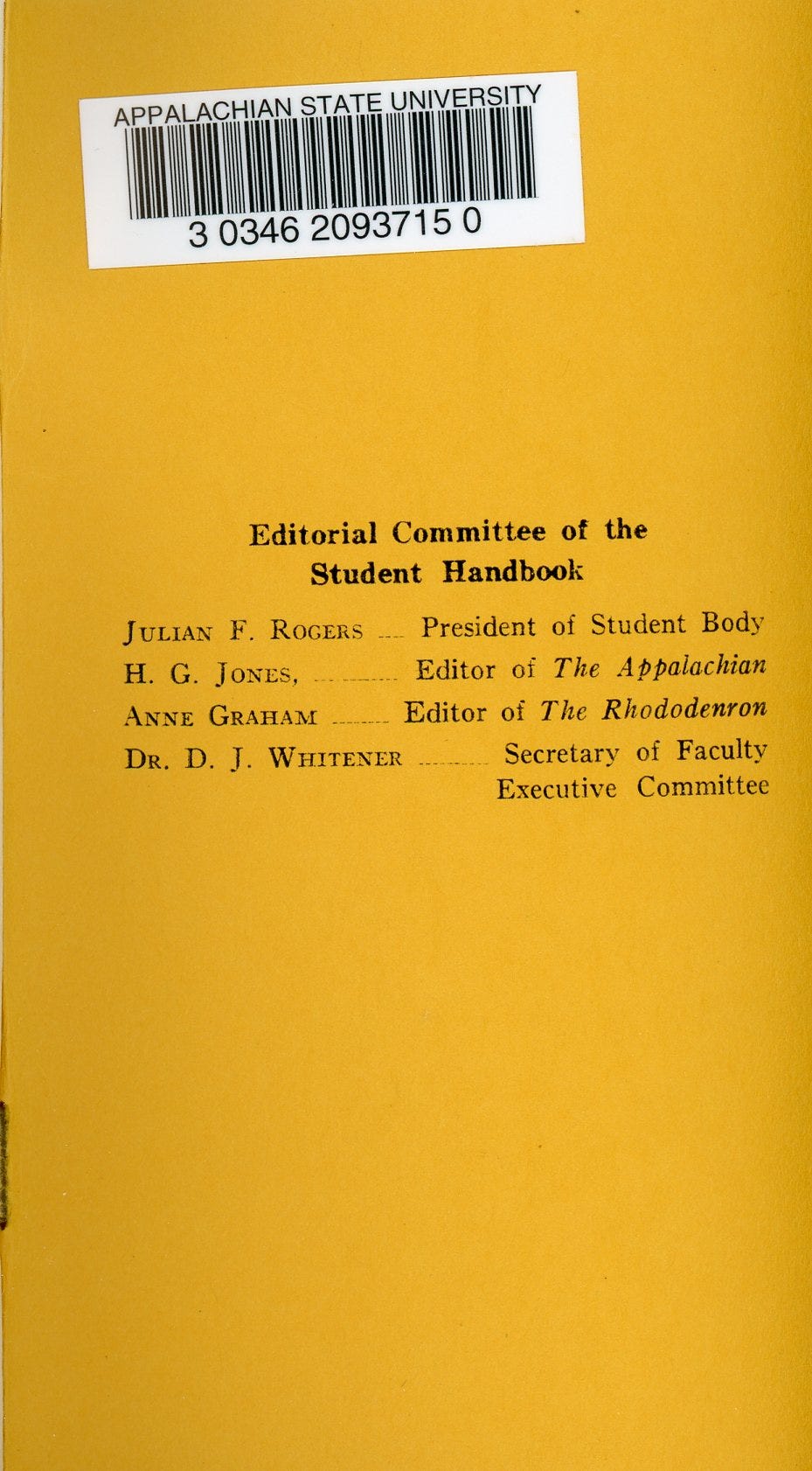 Student Handbooks Provide More Than Just Rules App State Special 