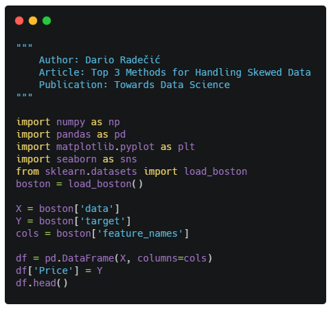 Top 3 Methods For Handling Skewed Data By Dario Radecic Towards Data Science