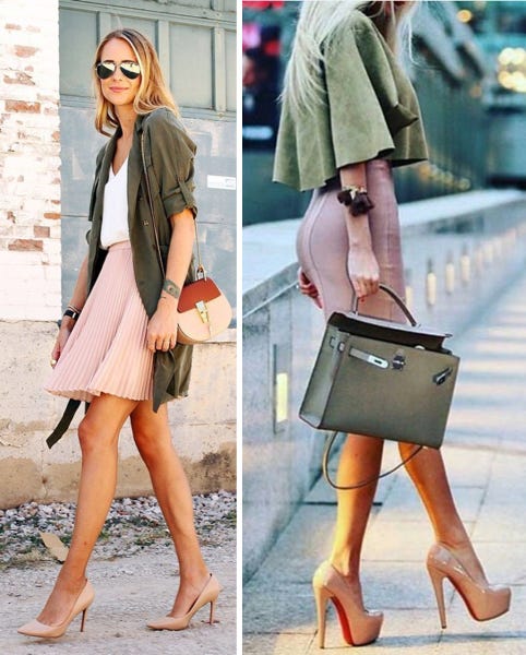 Olive Green And Pink Outfits Online ...