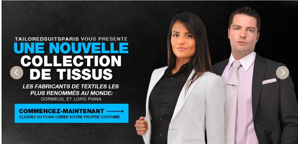 costumes sur mesure en ligne