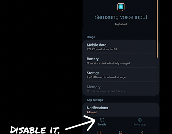 วิธีปิด Samsung voice input แบบถาวร (Long term solution how to disable ...