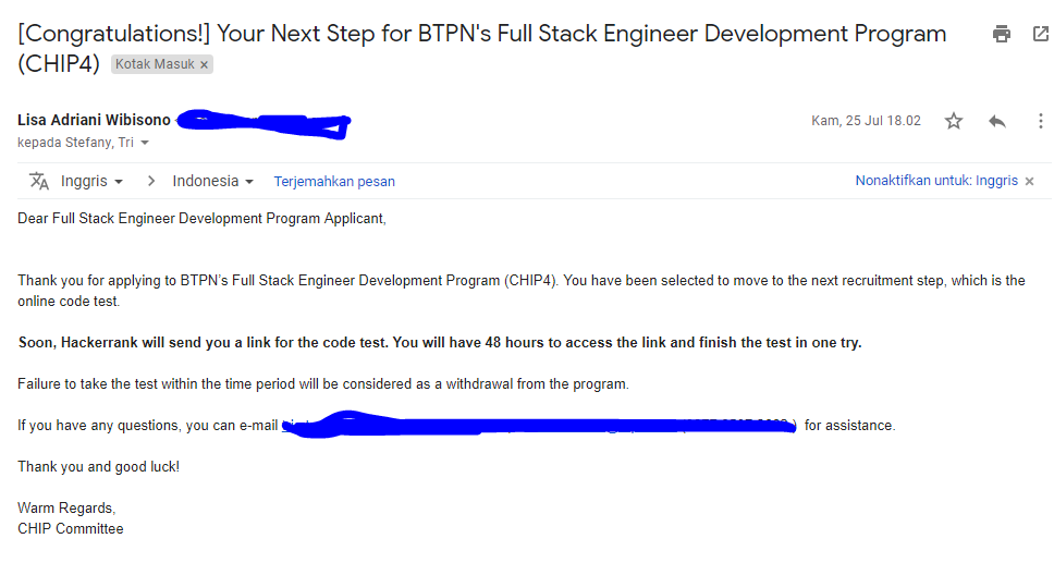 Recruitment Process Chip Btpn 4 Gue Disini Akan Mencoba Sharing By Eric Hariyadi Medium