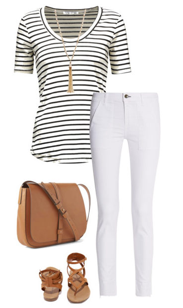 black striped shirt outfit