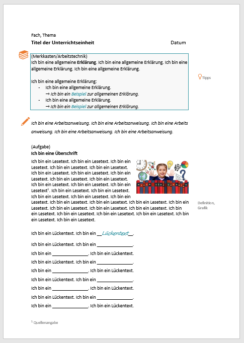 Das Perfekte Arbeitsblatt Tipps Zu Struktur Und Design By Lisa Blog Lehrermarktplatz De