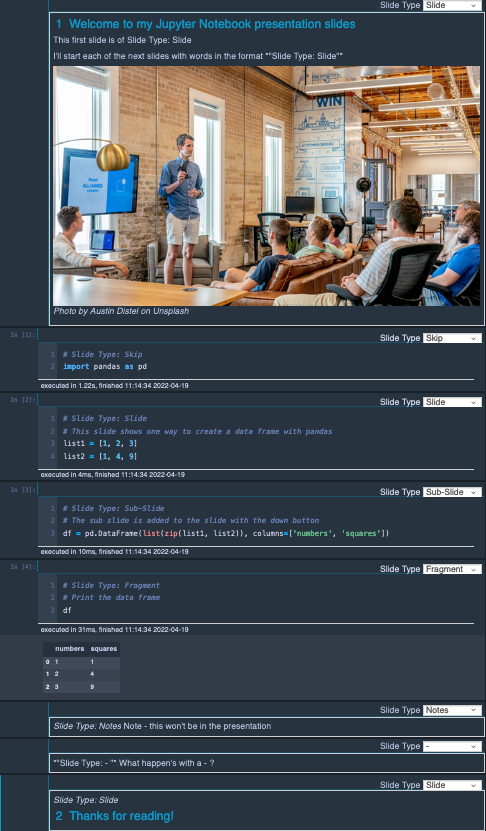 5 Slides for Tips on Presentation Mode in Jupyter Notebook | by Sabi ...