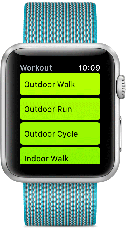 apple watch types of workouts