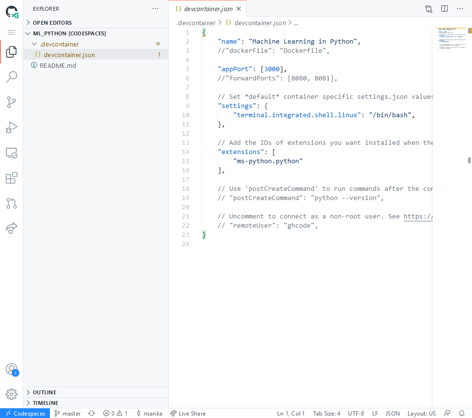 Codespaces in GitHub