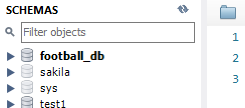 Mysql workbench create table