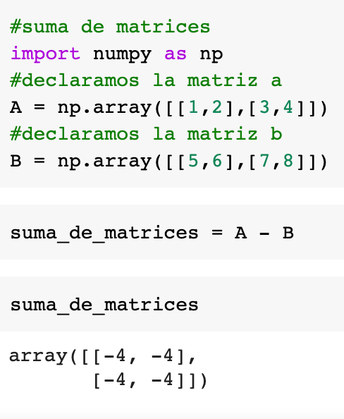 Operaciones con matrices in python | by Ruben Méndez | Medium
