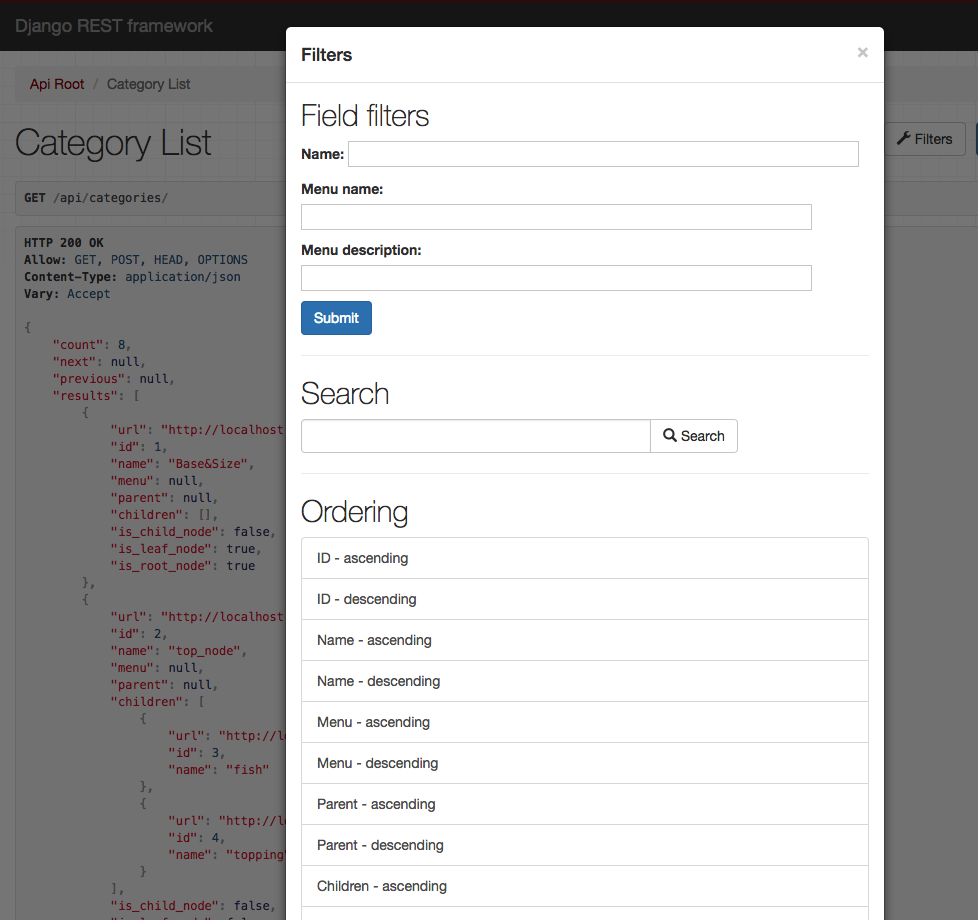 DjangoFilterBackend, SearchFilter, OrderingFilter example | by Sarit  Ritwirune | Medium