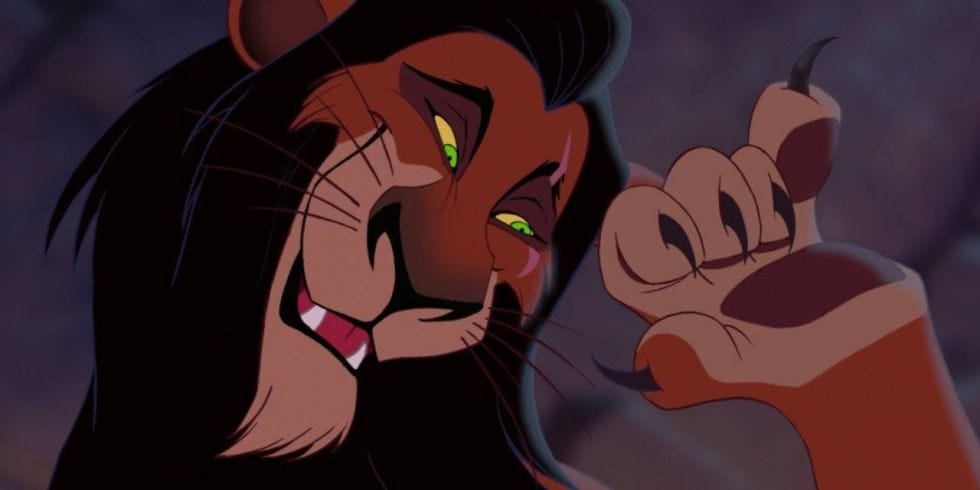 Scar from Disney's “The Lion King” was actually the film's hero