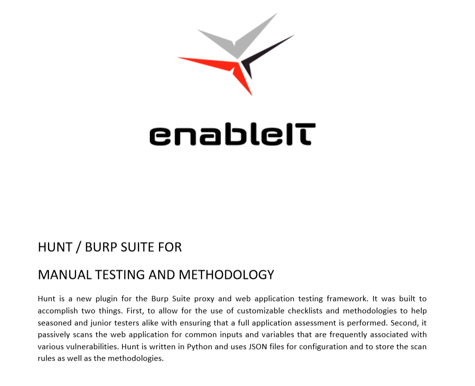 Using Hunt Burp Suite To Assist In Manual Testing And Methodolog