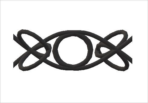 Spinning loops converging into an “eye”
