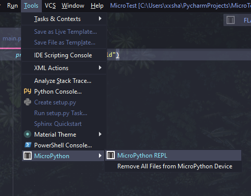 MicroPython in PyCharms: Basic Setup | by Andy Muehlhausen | Medium