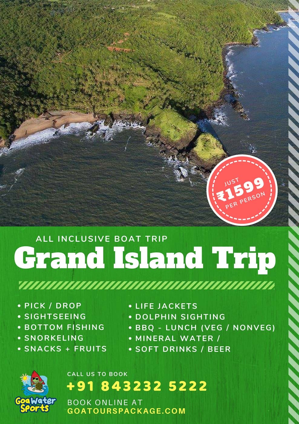 Grand Island Goa Map Grand Island Boat Trip — Goa. Grande Island Place In Goa Is One Such… | By  Best Tours Goa | Medium