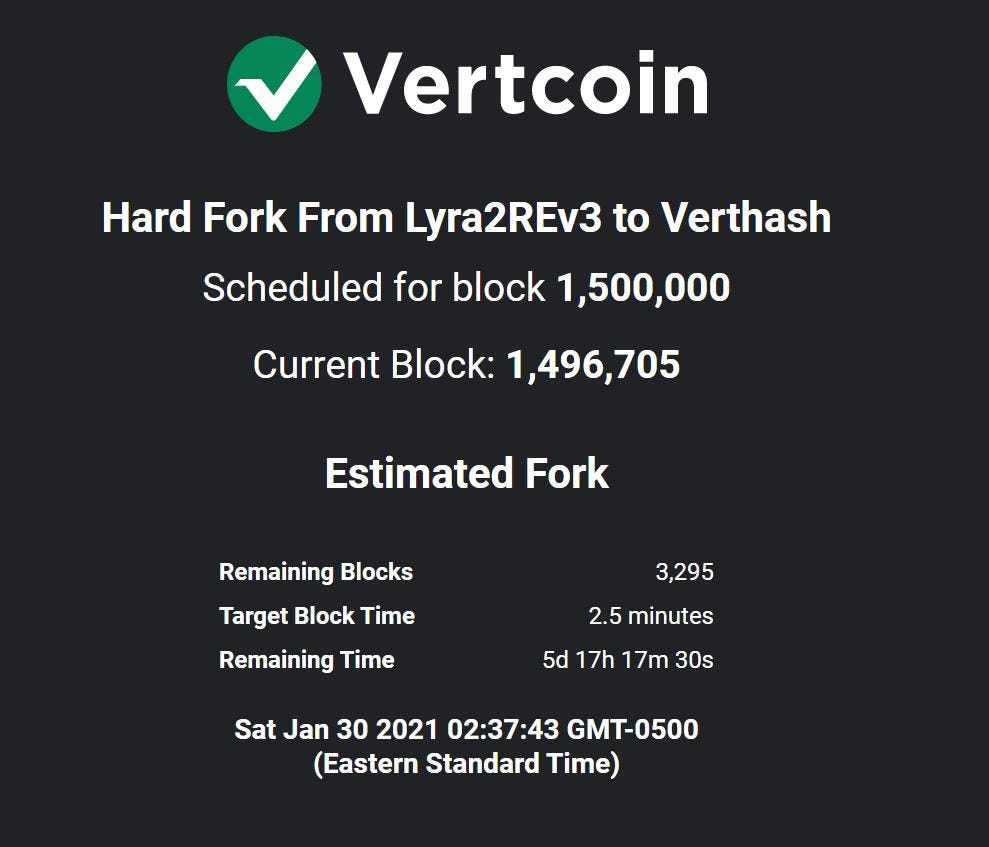 How To Mine Vtc After The Fork To Verthash The Crypto Blog
