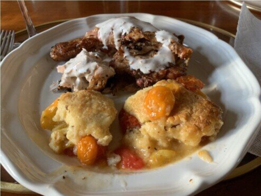 Updated: Tomato Cobbler With Ricotta Biscuits | Vicki James ...
