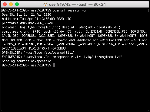 Output of “openssl version -a”