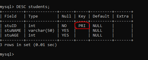 Primary Key constraint in MYSQL - SQL PRIMARY KEY on CREATE TABLE | Medium
