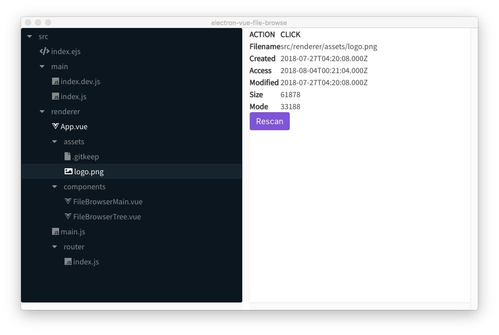 A file-system browser component for Electron/Vue.js applications | by David  Herron | ITNEXT
