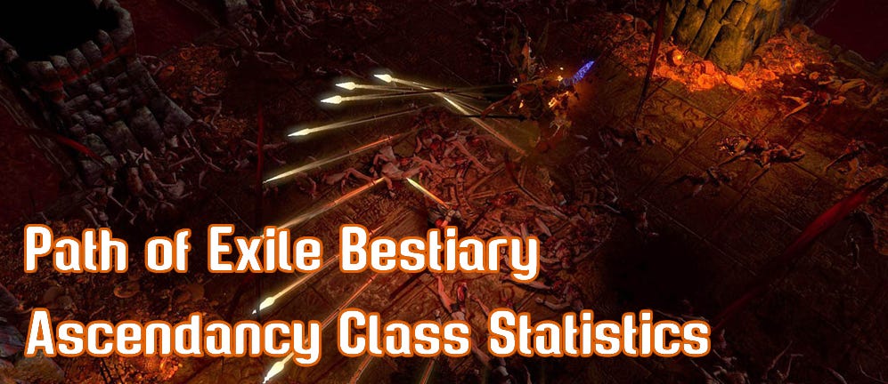 Path of Exile Bestiary Ascendancy Class Statistics | by Dianna Menefe |