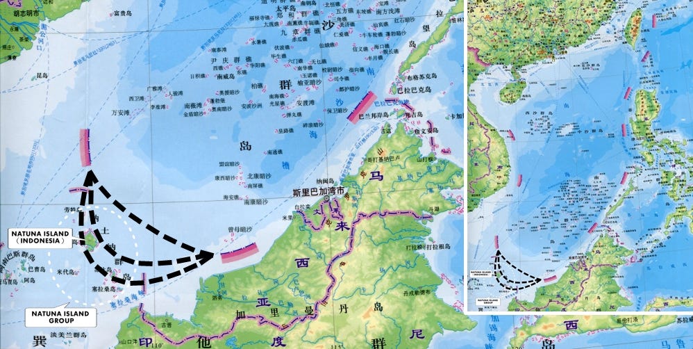 Map Natuna Island Indonesia Beijing's Next Target In The South China Sea: Indonesia? | By Victor Robert  Lee | China And The World | Medium
