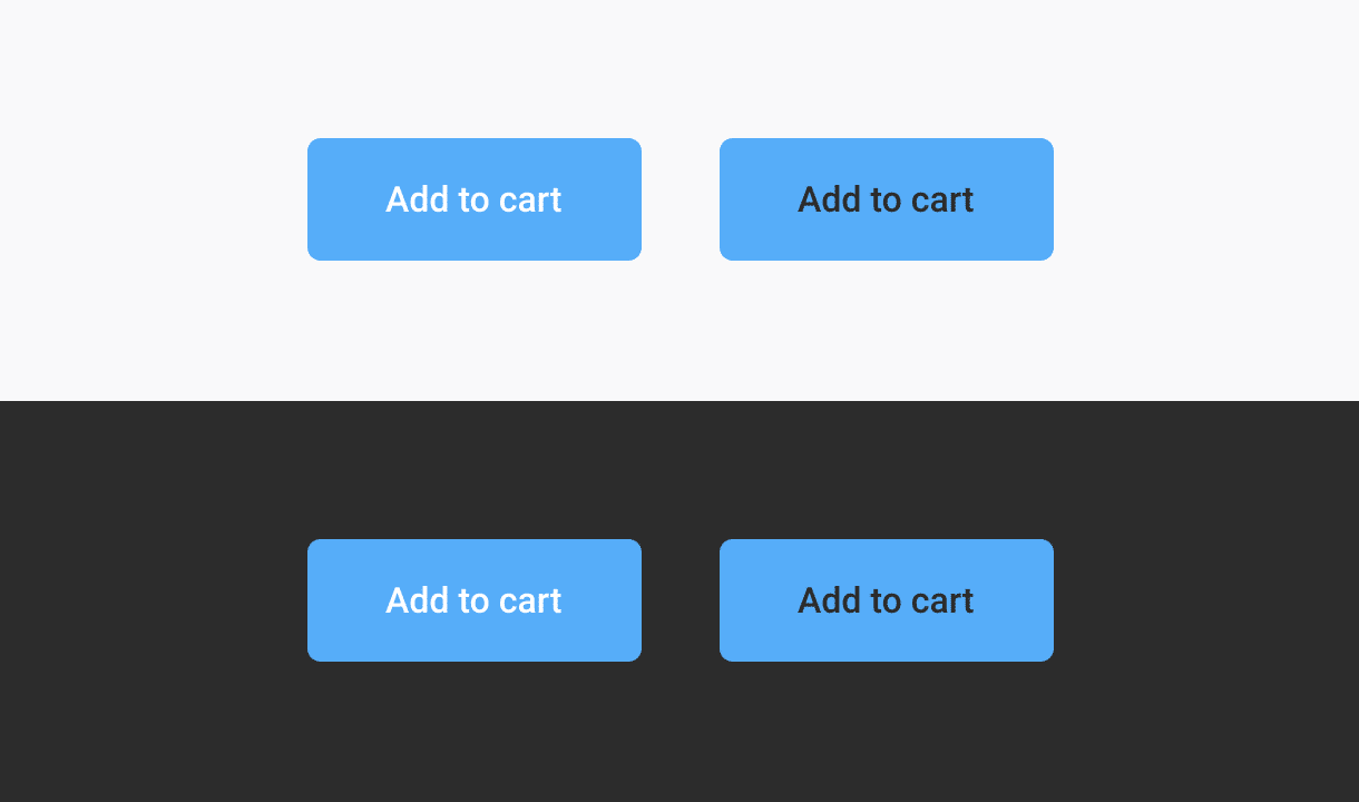 1 blue button with white text, 1 blue button with dark text on it.