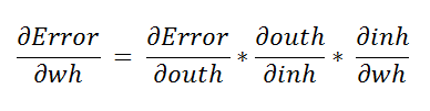 Figure 13: Finding the updated weights for the hidden layer