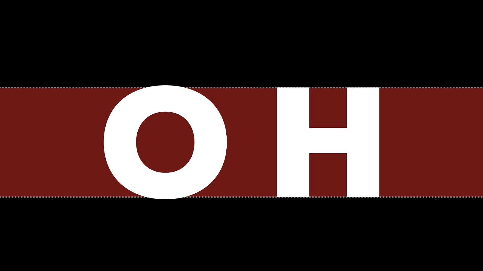 Letters O and H with the baseline and cap height shown.