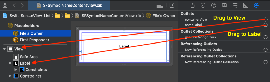 Connecting IBOutlets in Xcode interface builder