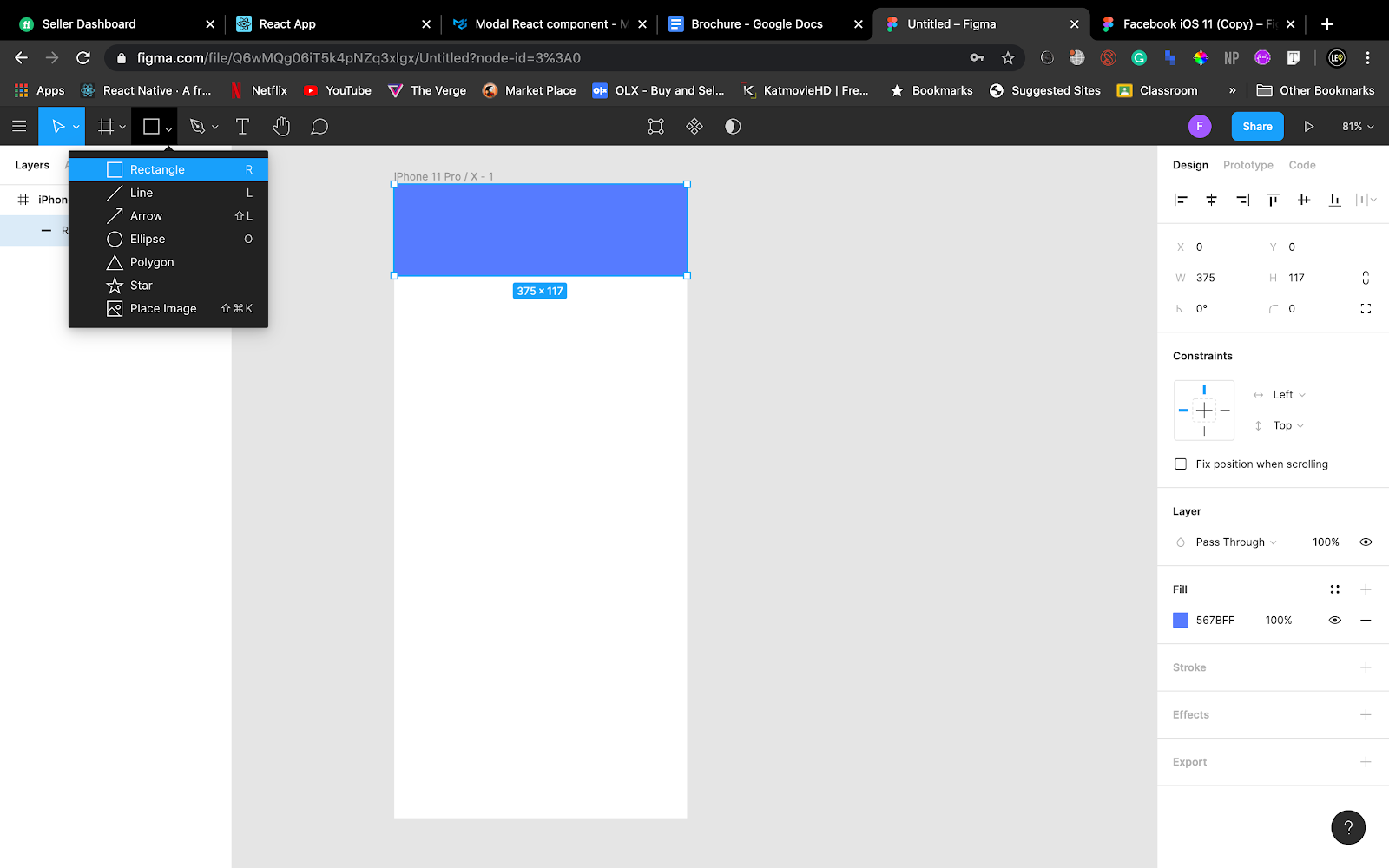 Rectangle Tool Figma Top Bar