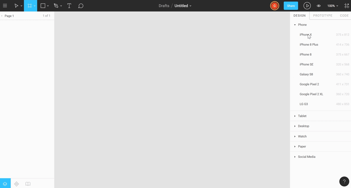 New Project Screen Figma