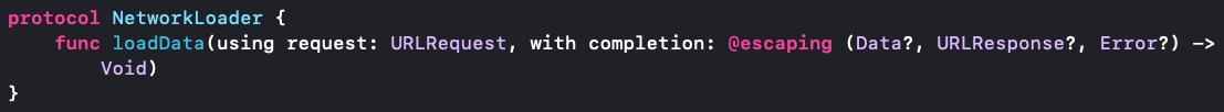 The NetworkLoader protocol