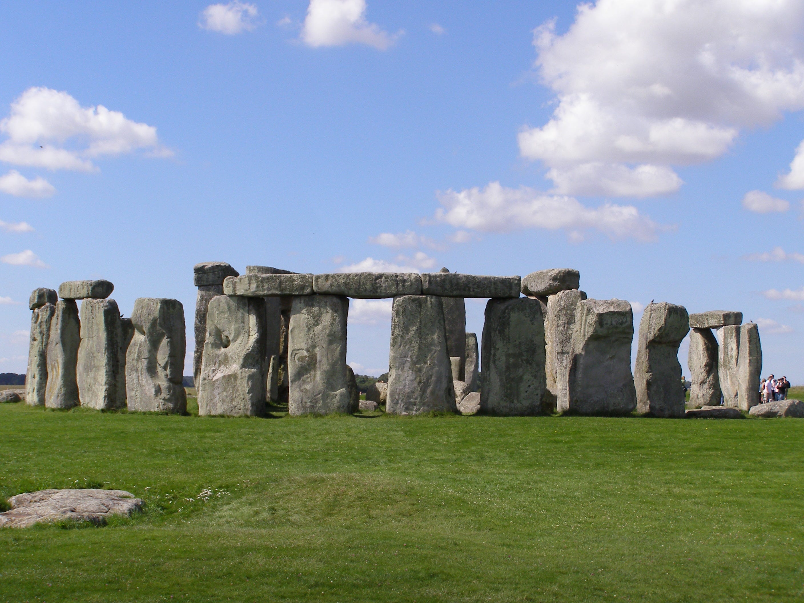 View of Stonehenge with stones delimiting space