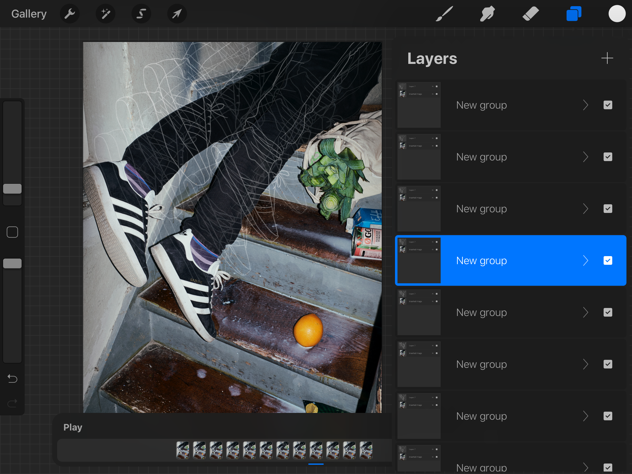 a screenshot of how to animate in procreate
